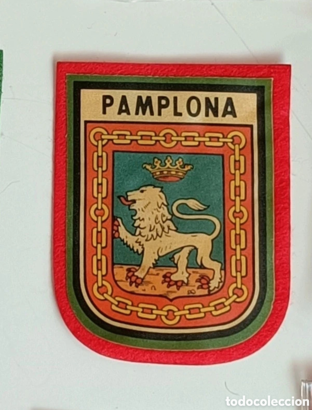 Banderines de colecci&oacute;n: Parche de tela Pamplona vintage
