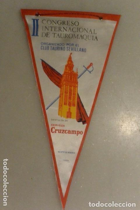 Banderines de colecci&oacute;n: BANDERIN II CONGRESO INTERNACIONAL DE TAUROMAQUIA CRUZCAMPO 1966