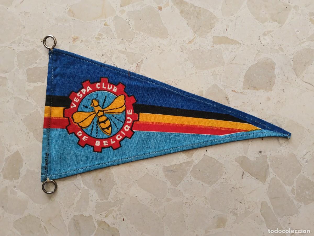 Banderines de colecci&oacute;n: ANTIGUO BANDERIN DE TELA MOTO CLUB VESPA - BELGICA / VAN BELGIE - FLAG