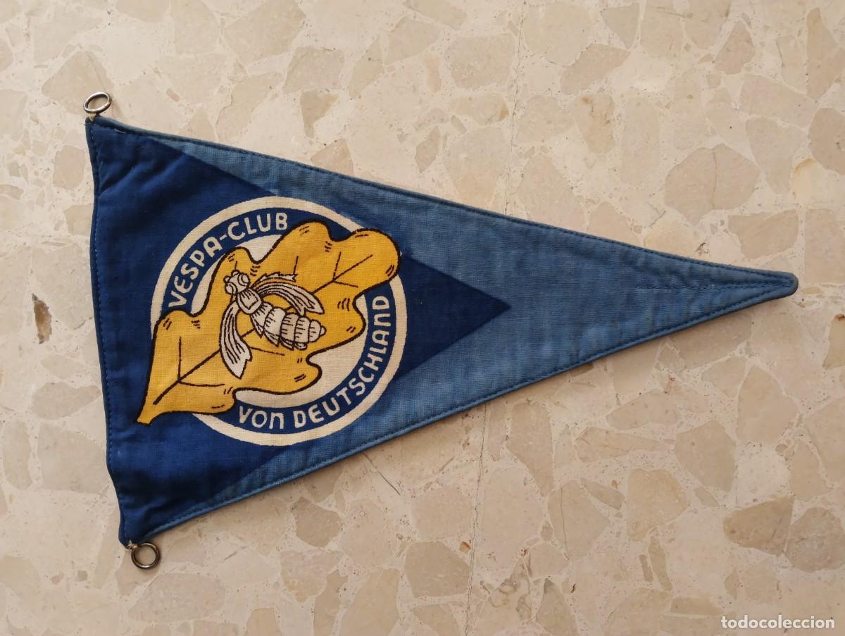 Banderines de colecci&oacute;n: ANTIGUO BANDERIN DE TELA MOTO CLUB VESPA - ALEMANIA / VAN DEUTSCHLAND - FLAG