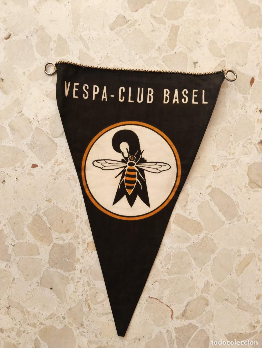 Banderines de colecci&oacute;n: ANTIGUO BANDERIN DE TELA MOTO CLUB VESPA - BASEL - FLAG