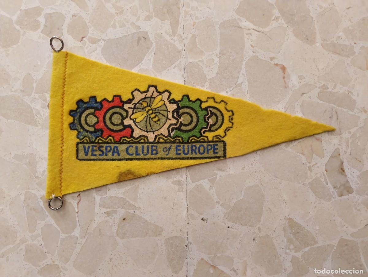 Banderines de colecci&oacute;n: ANTIGUO BANDERIN DE TELA MOTO CLUB VESPA - EUROPA / EUROPE - FLAG