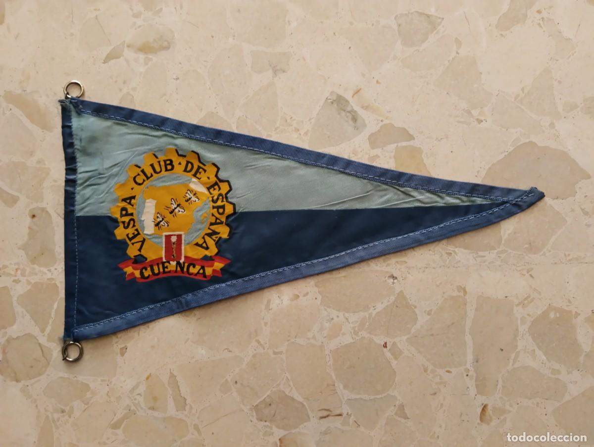 Banderines de colecci&oacute;n: ANTIGUO BANDERIN DE TELA MOTO CLUB VESPA ESPA&Ntilde;A - CUENCA - FLAG