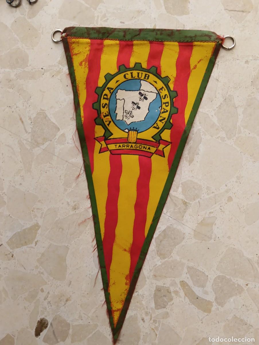 Banderines de colecci&oacute;n: ANTIGUO BANDERIN DE TELA MOTO CLUB VESPA ESPA&Ntilde;A - TARRAGONA - FLAG