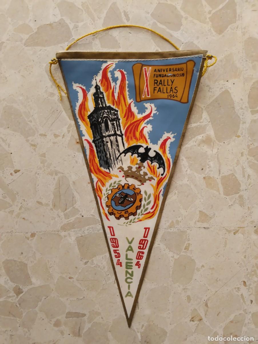Banderines de colecci&oacute;n: ANTIGUO BANDERIN DE TELA MOTO CLUB VESPA ESPA&Ntilde;A - VALENCIA 1964 RALLY FALLAS X ANIVERSARIO - FLAG