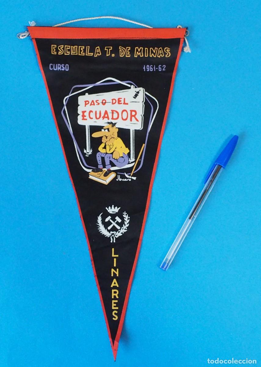 Banderines de colecci&oacute;n: ANTIGUO BANDER&Iacute;N: ESCUELA T. MINAS. CURSO 1961-62. LINARES (JAEN)