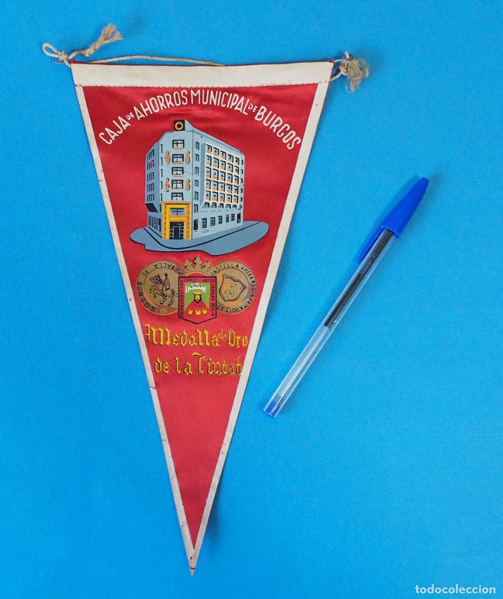 Banderines de colecci&oacute;n: ANTIGUO BANDER&Iacute;N: CAJA DE AHORROS MUNICIPAL DE BURGOS. MEDALLA DE ORO DE LA CIUDAD