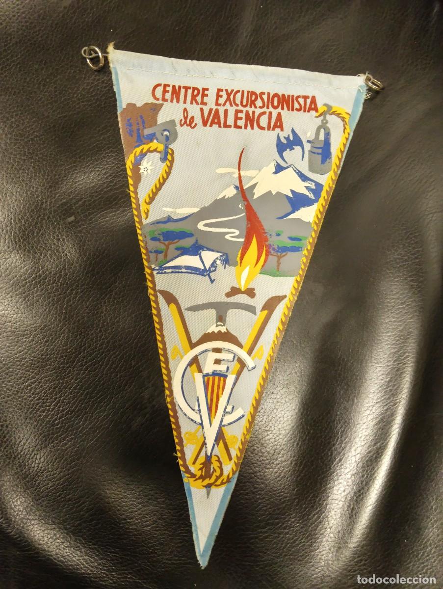 Banderines de colecci&oacute;n: BANDERIN TELA A&Ntilde;OS 50/60 - CEV CENTRO EXCURSIONISTA DE VALENCIA