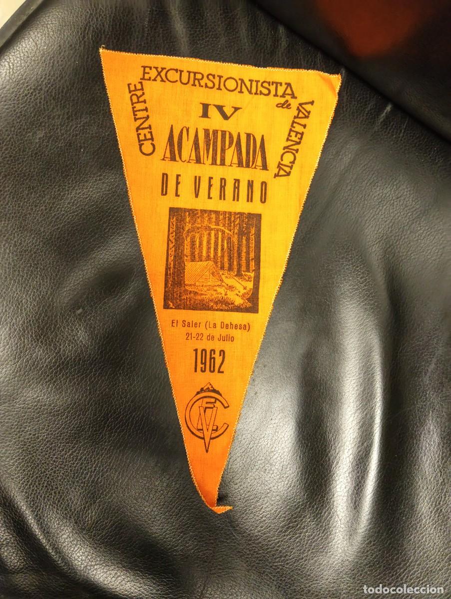 Banderines de colecci&oacute;n: BANDERIN TELA 1962 - CEV CENTRO EXCURSIONISTA DE VALENCIA IV ACAMPADA DE VERANO - EL SALER