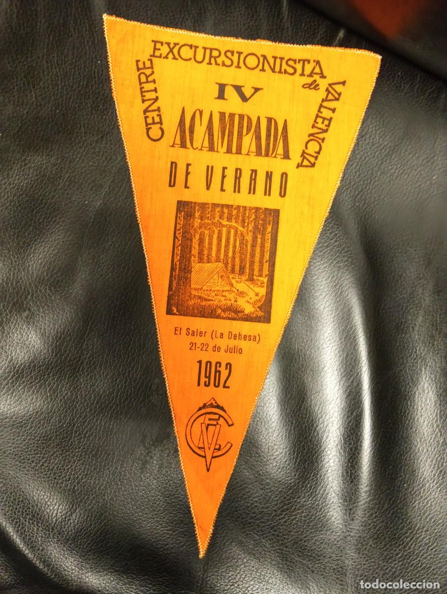 Banderines de colecci&oacute;n: BANDERIN TELA 1962 - CEV CENTRO EXCURSIONISTA DE VALENCIA IV ACAMPADA DE VERANO - EL SALER