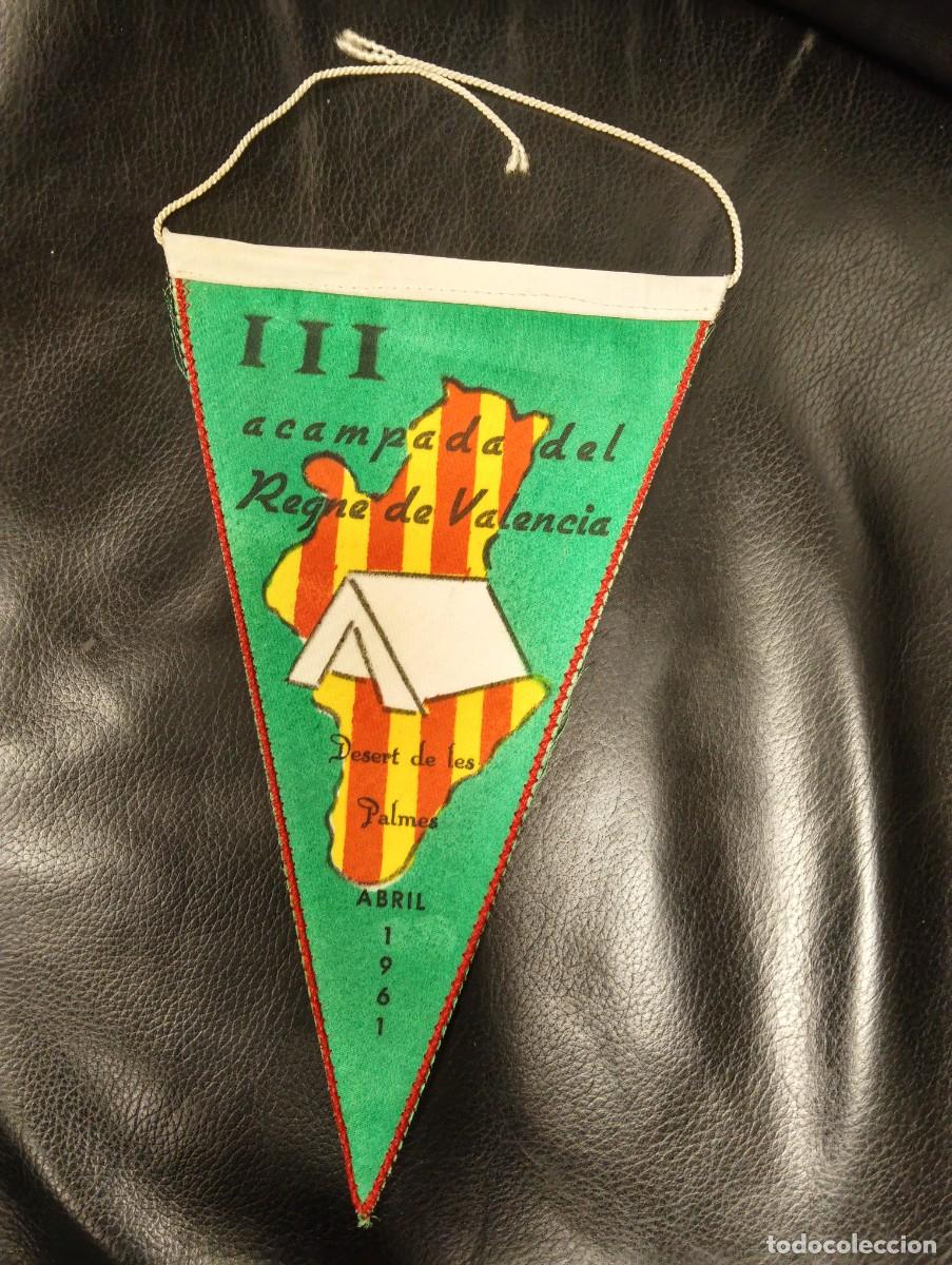 Banderines de colecci&oacute;n: BANDERIN TELA 1961 - CEC CENTRO EXCURSIONISTA DE CASTELLON III ACAMPADA REGNE VALENCIA DESERT PALMES