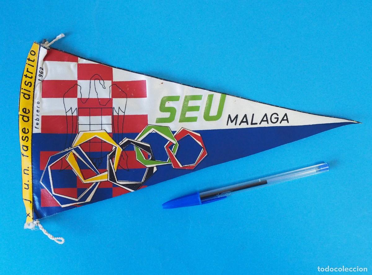 Banderines de colecci&oacute;n: Bander&iacute;n del SEU de M&aacute;laga. Fase de los Juegos Universitarios Nacionales. Febrero de 1962