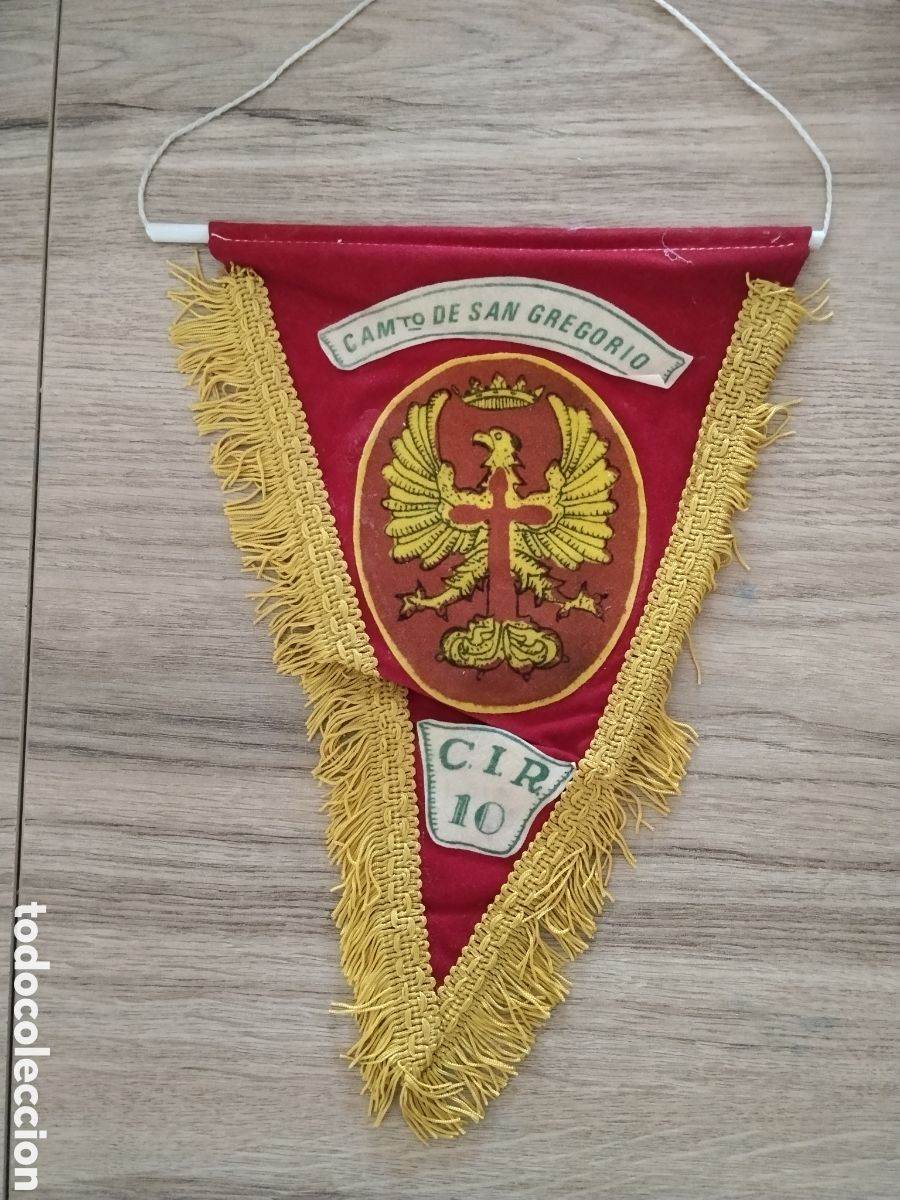 Banderines de colecci&oacute;n: Bander&iacute;n militar &eacute;poca franco campamento San Gregorio.CIR 1.reclutas.ejercito espa&ntilde;ol.infanteria