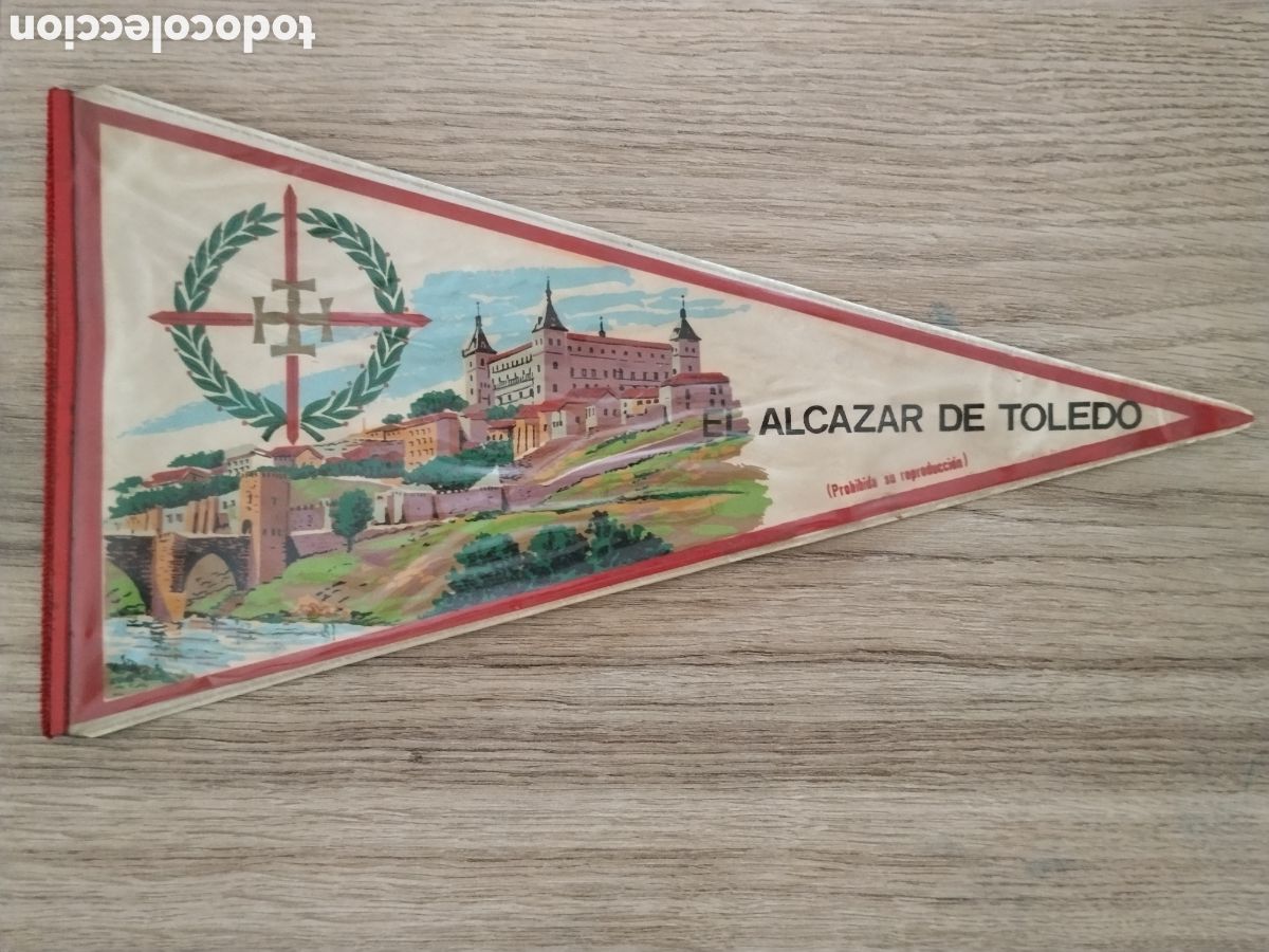 Banderines de colecci&oacute;n: Bander&iacute;n militar guerra civil Alc&aacute;zar de toledo. General moscardo ej&eacute;rcito.falange.bando nacional.re