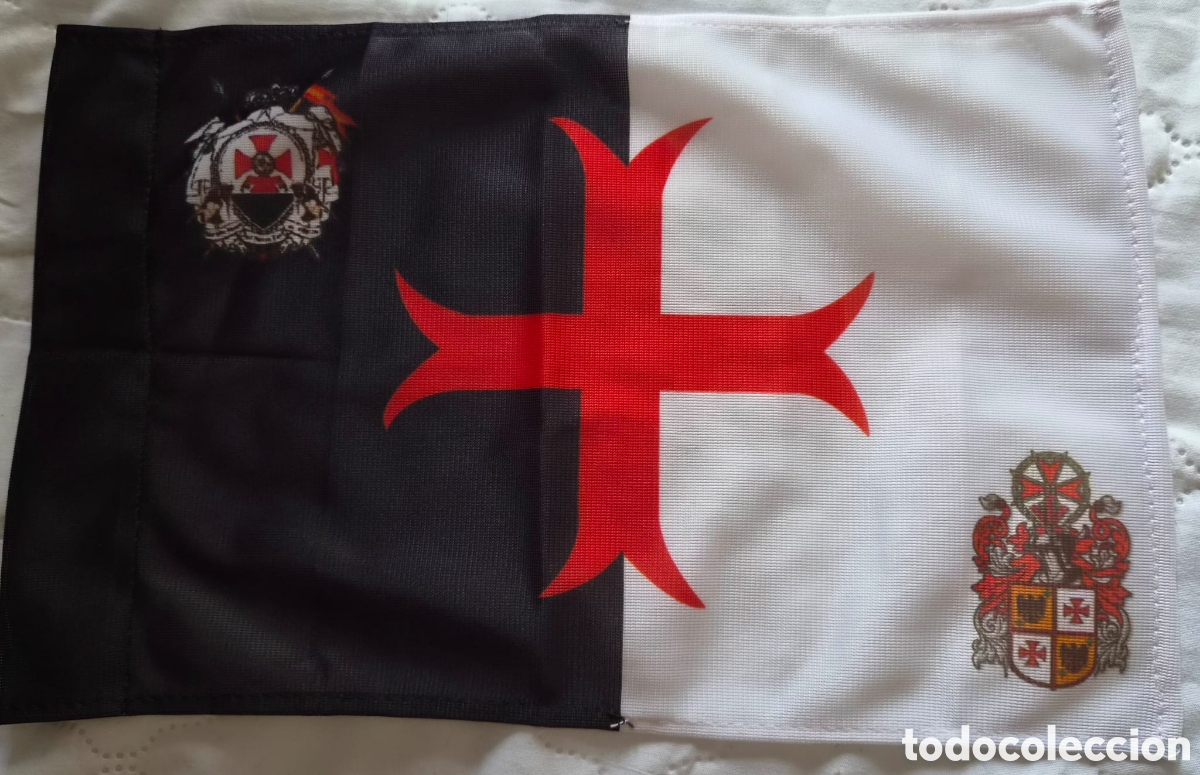 Banderines de colecci&oacute;n: ​Lote 5 Banderas / Banderolas Orden del Templo Templarios Beauseant Nuevas Sin Estrenar ENV&Iacute;O GRATIS