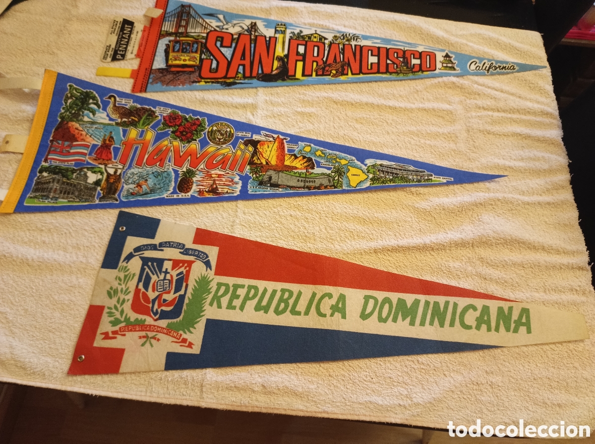 Banderines de colecci&oacute;n: Banderines de Hawai, Rep. Dominicana y San Francisco