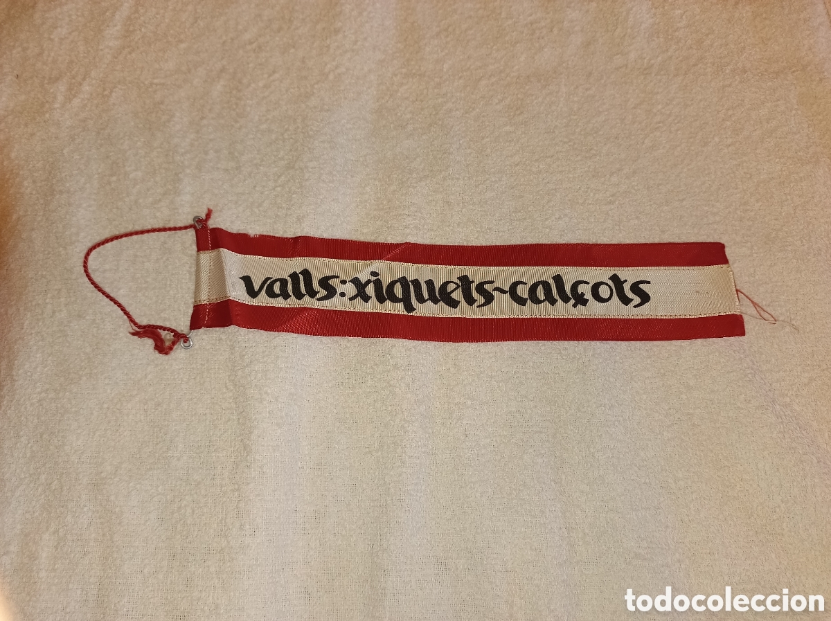 Banderines de colecci&oacute;n: Vitola de tela Xiquets de Valls