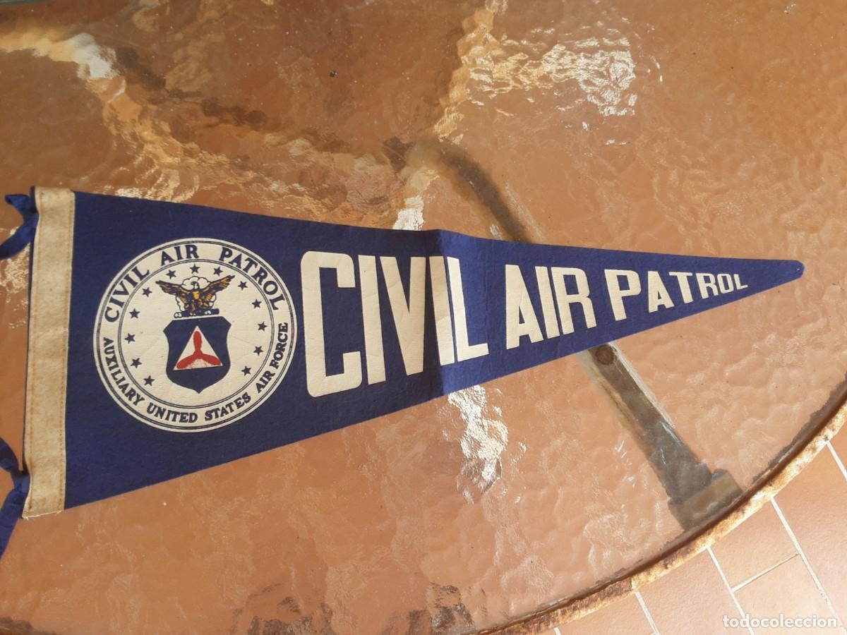Banderines de colecci&oacute;n: Bander&iacute;n gran tama&ntilde;o (57 x 22 cms) Civil Air Patrol/USAF a&ntilde;o 1969
