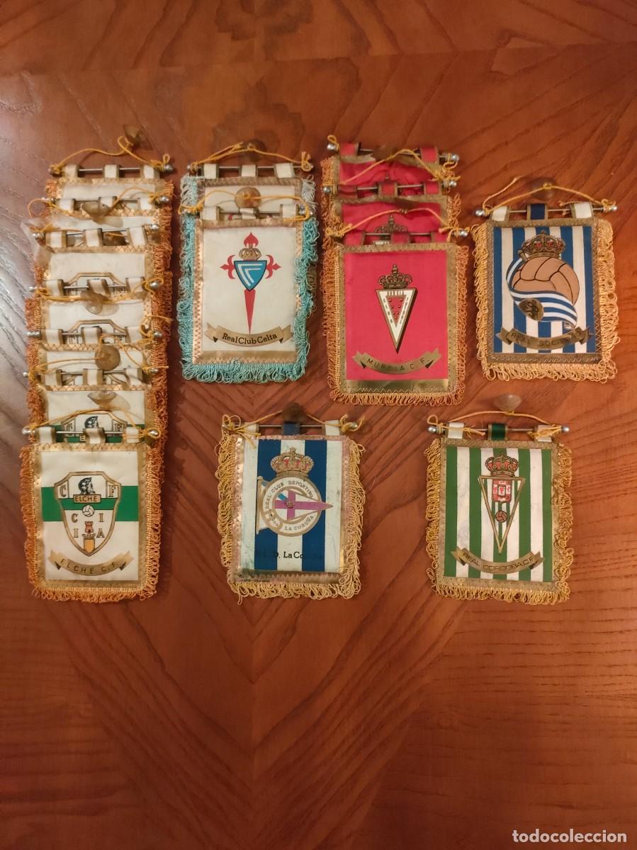 Fanions de collection: LOTE ANTIGUOS BANDERINES EQUIPOS DE FUTBOL A&Ntilde;OS 60