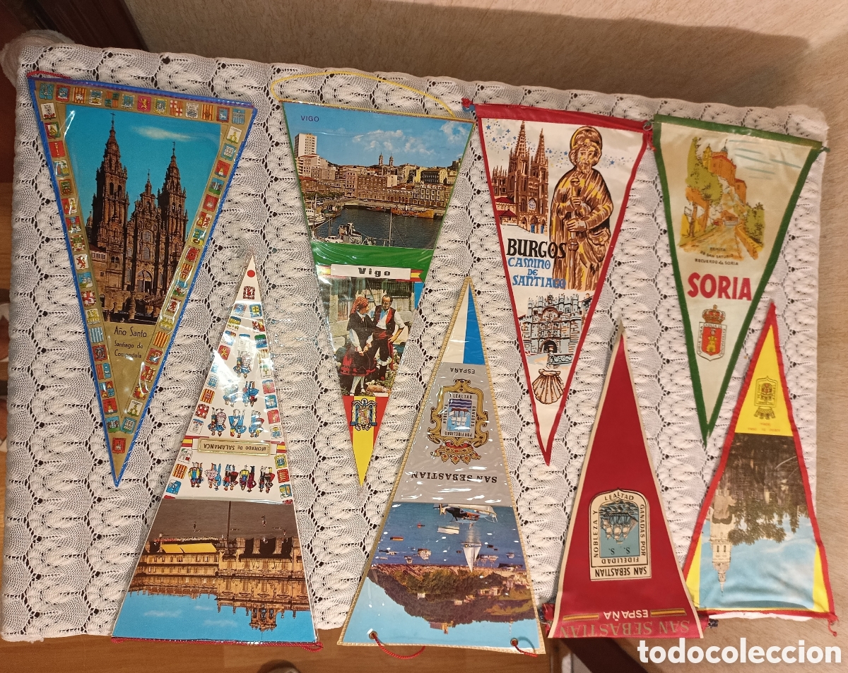 Banderines de colecci&oacute;n: 8 Banderines ciudades de Espa&ntilde;a