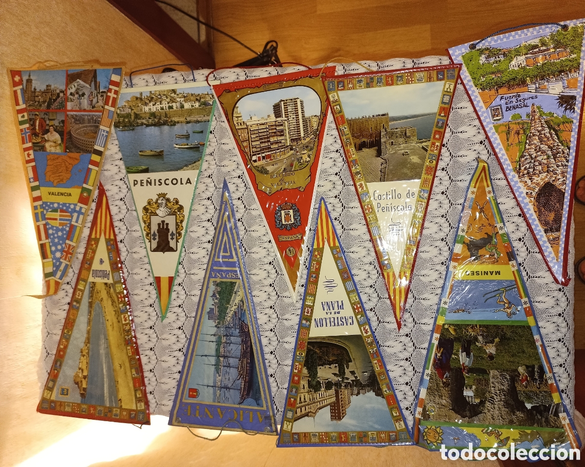 Banderines de colecci&oacute;n: 9 Banderines ciudades de Espa&ntilde;a