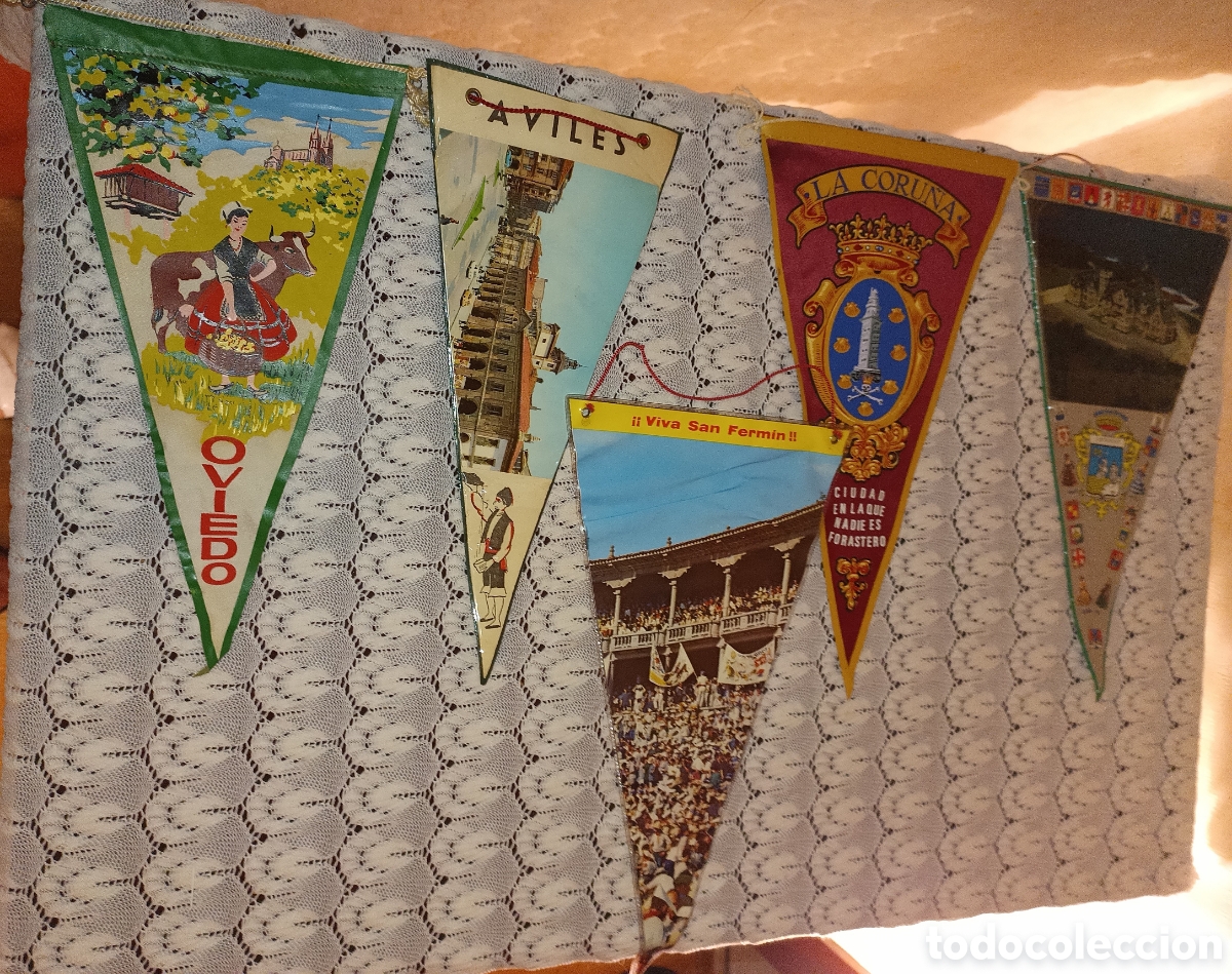 Banderines de colecci&oacute;n: 5 Banderines ciudades de Espa&ntilde;a