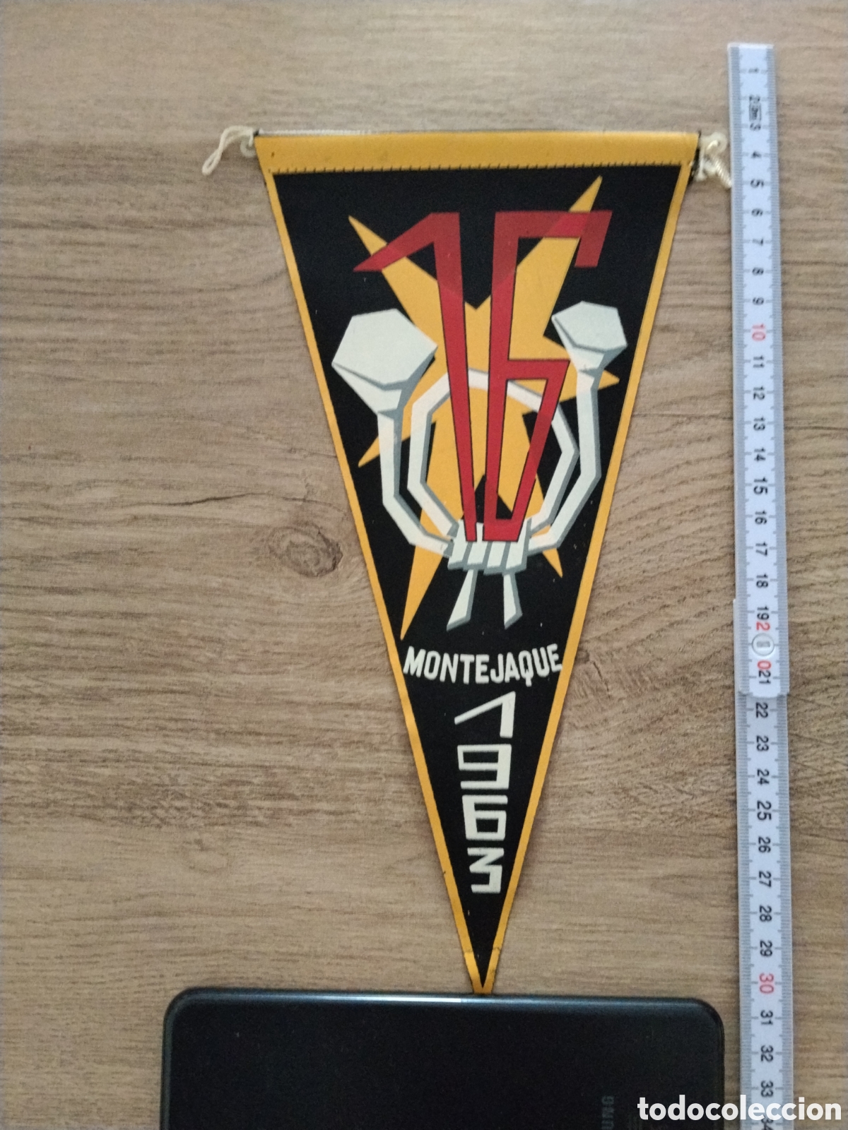 Banderines de colecci&oacute;n: Bander&iacute;n militar &eacute;poca de franco campamento montejaque.milicias universitaria.infanteria.ips.milicia