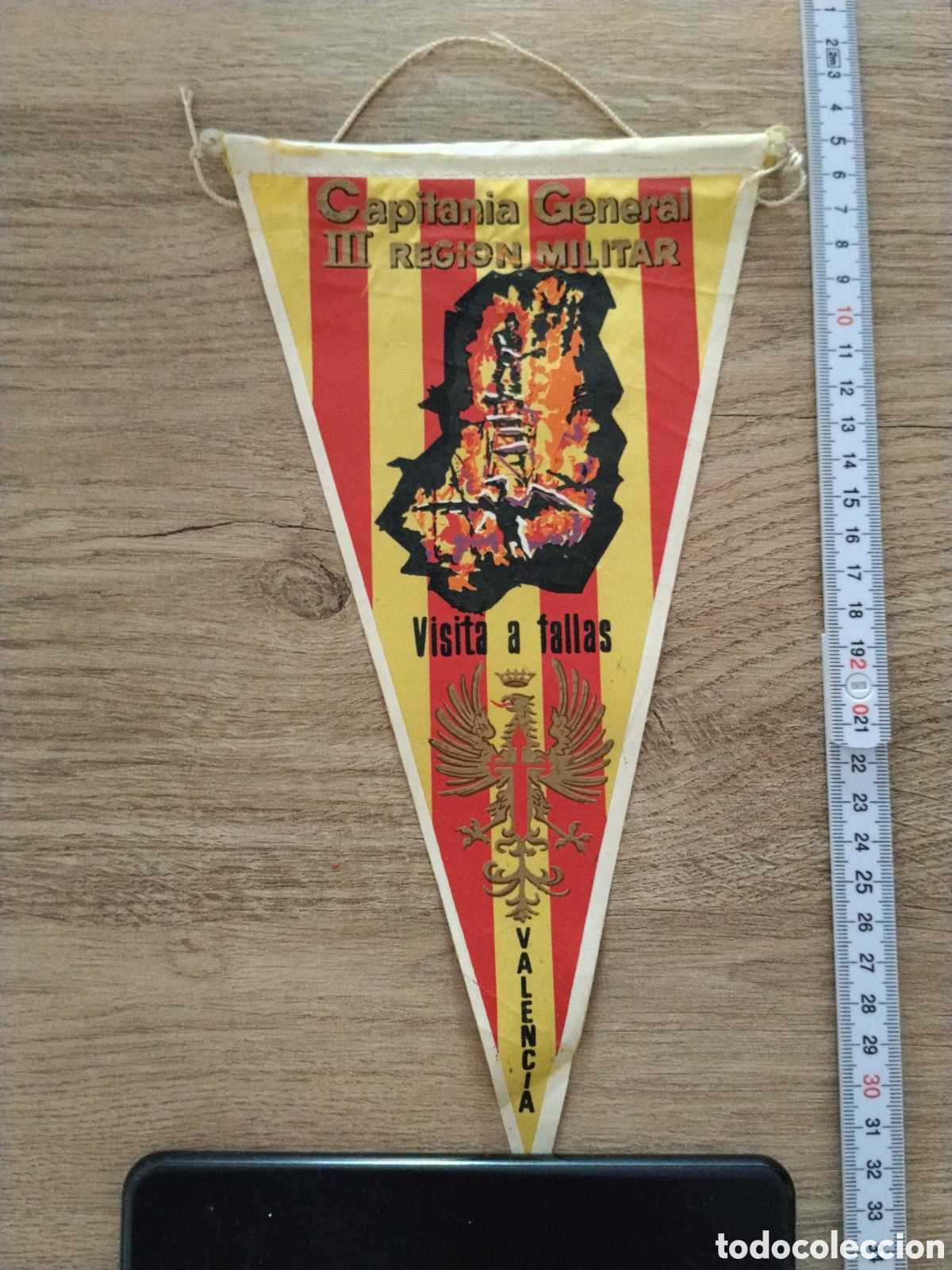 Banderines de colecci&oacute;n: Bander&iacute;n militar &eacute;poca franco capitan&iacute;a III regi&oacute;n militar.valencia.fallas.ejercito espa&ntilde;ol.infanter