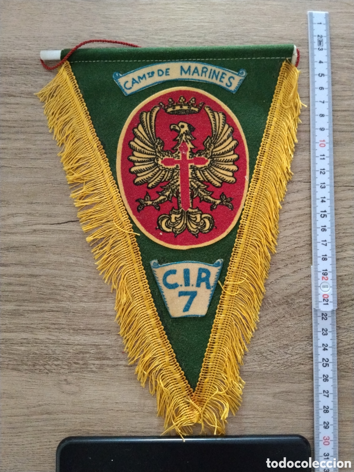 Banderines de colecci&oacute;n: Bander&iacute;n militar &eacute;poca franco campamento de marines.cir 7.valencia.milicias universitarias.ips.mili.