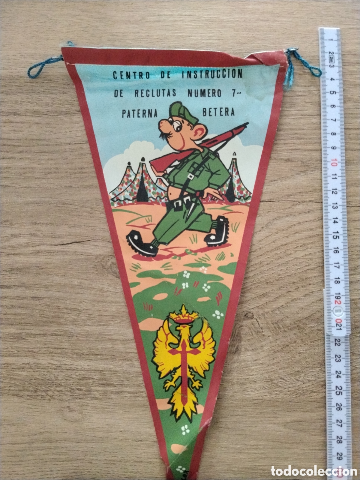 Banderines de colecci&oacute;n: Bander&iacute;n militar &eacute;poca franco CIR 7 paterna B&eacute;tera.ejercito espa&ntilde;ol.milicias universitarias.ips.mili