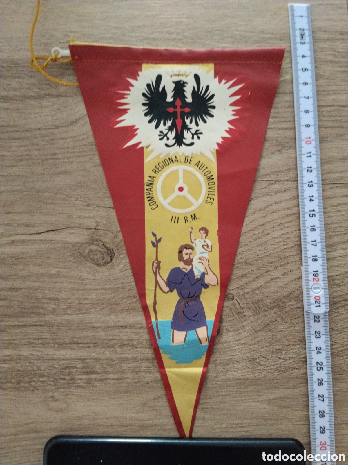 Banderines de colecci&oacute;n: Bander&iacute;n militar &eacute;poca de franco compa&ntilde;&iacute;a regional de autom&oacute;viles.III regi&oacute;n militar.ejercito.milici