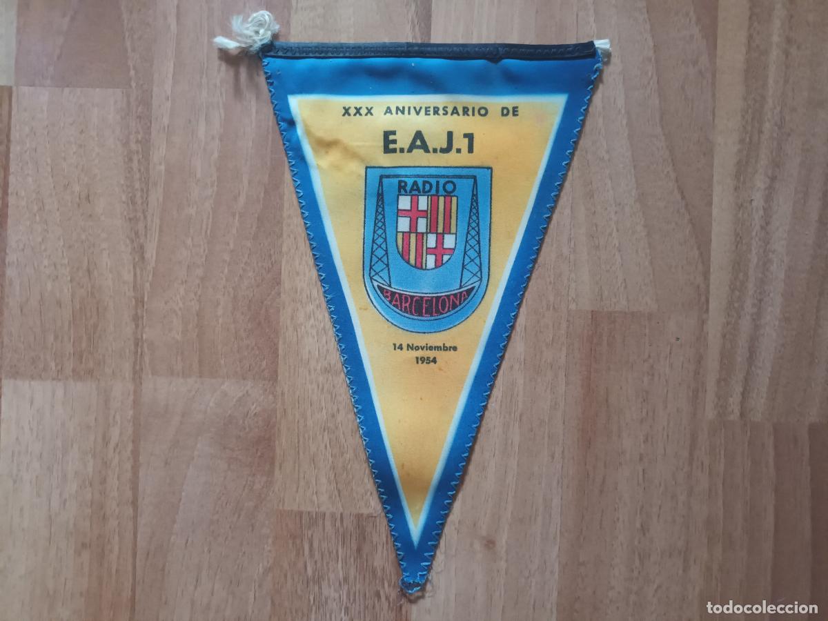 Banderines de colecci&oacute;n: BANDERIN ANTIGUO XXX ANIVERSARIO RADIO BARCELONA E.A.J.1 . A&Ntilde;O 1954
