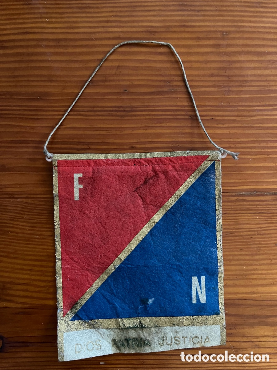 Banderines de colecci&oacute;n: Bander&iacute;n extrema derecha a&ntilde;os 70-80 - Lema &rdquo;Dios, Patria, Justicia&rdquo;
