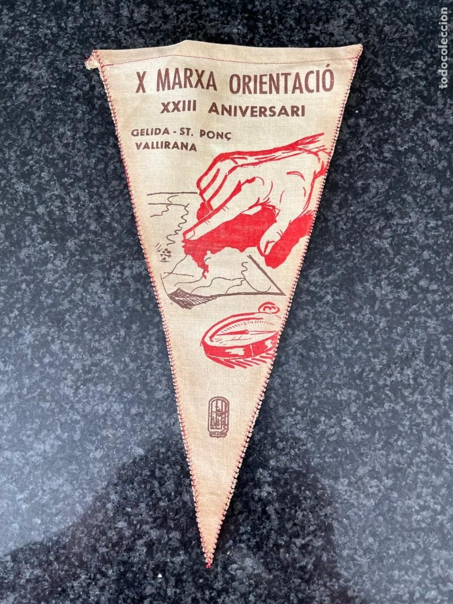 Banderines de colecci&oacute;n: banderin X MARXA ORIENTACI&Oacute; XXIII ANIVERSARI Gelida st. Pon&ccedil; Vallirana a&ntilde;os 50