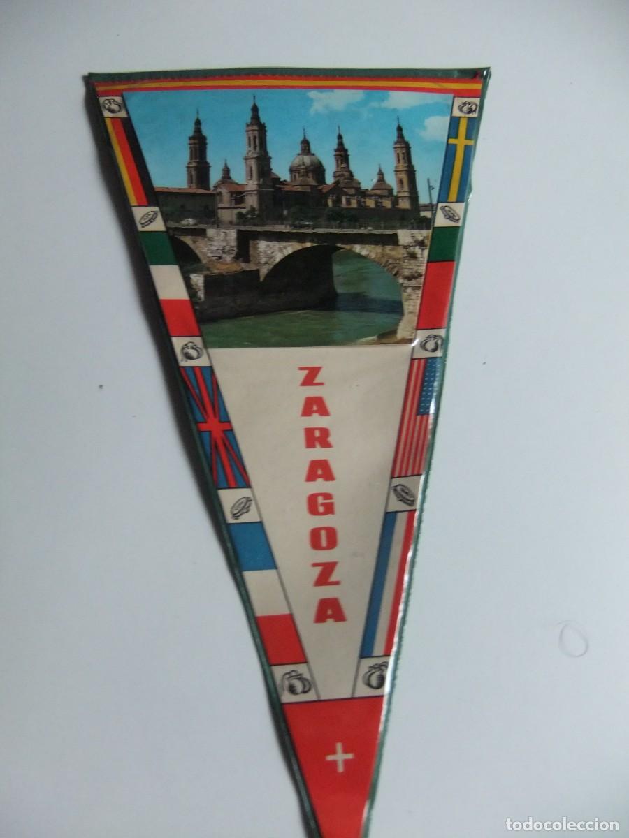 Banderines de colecci&oacute;n: CDA BANDERIN de ZARAGOZA VISTA DE LA CIUDAD A&Ntilde;OS 1960 BASILICA del PILAR