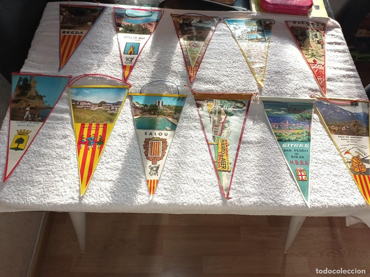 Banderines de colecci&oacute;n: 11 Banderines vintage de pueblos y ciudades de Catalunya