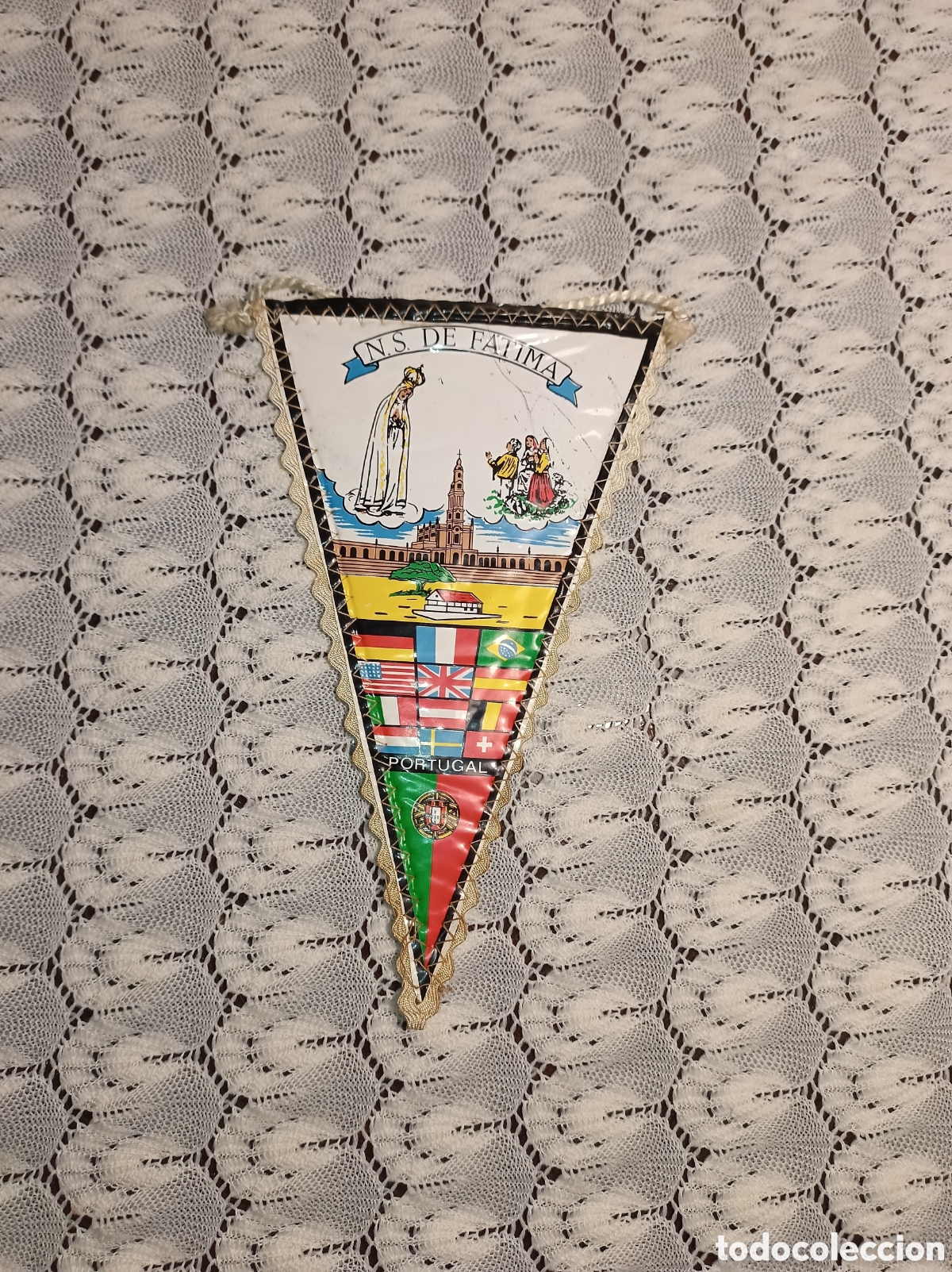 Banderines de colecci&oacute;n: Bander&iacute;n vintage Nuestra Se&ntilde;ora de F&aacute;tima