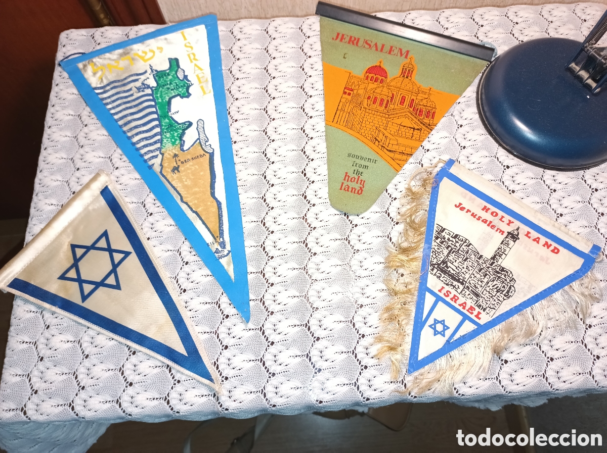 Banderines de colecci&oacute;n: 4 banderines vintage Israel