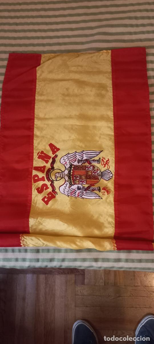 Banderines de colecci&oacute;n: Bandera de Espa&ntilde;a, con escudo impreso serigraf&iacute;a de &aacute;guila imperial modelo her&aacute;ldico de 1945