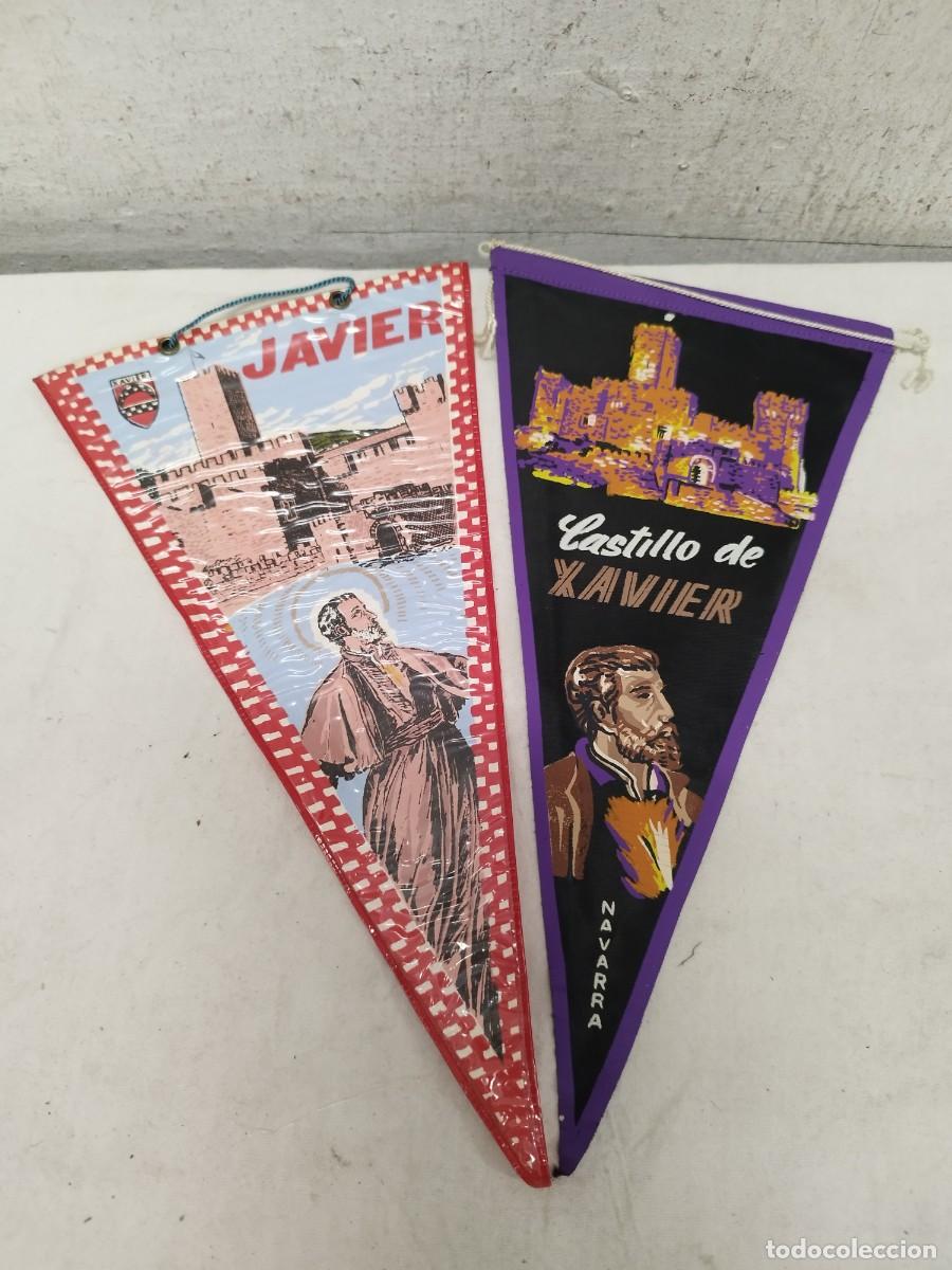 Banderines de colecci&oacute;n: 2 antiguos banderines del castillo de javier - xavier. Navarra.