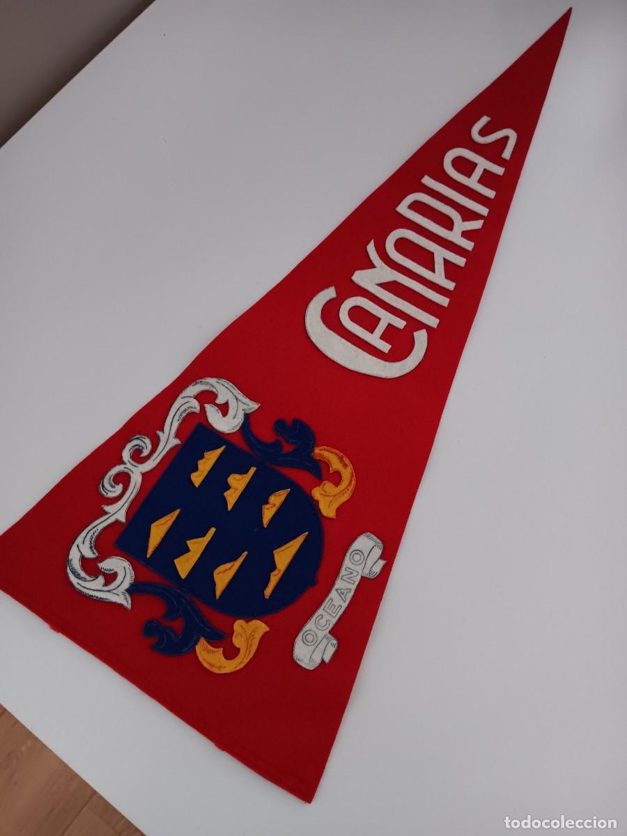 Banderines de colecci&oacute;n: ANTIGUO BANDER&Iacute;N DE FIELTRO DEL CRUCERO PESADO CANARIAS TAMA&Ntilde;O GRANDE