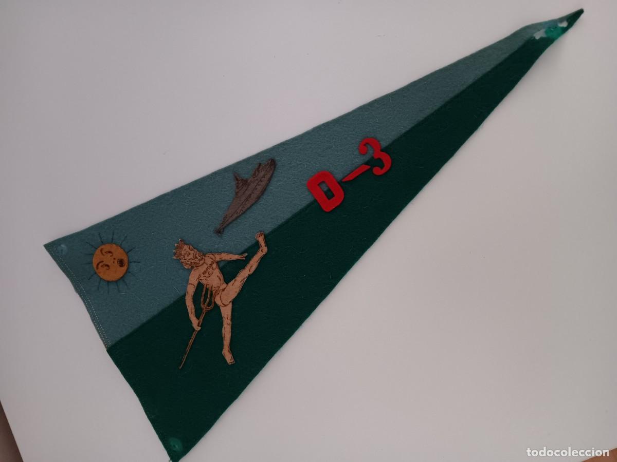 Banderines de colecci&oacute;n: ANTIGUO BANDER&Iacute;N DE FIELTRO DEL SUBMARINO D-3 ARMADA ESPA&Ntilde;OLA