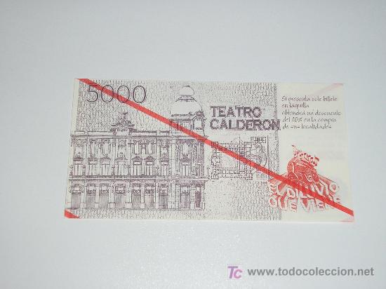 Collectionnisme Billets de transport: ANTIGUO BILLETE DE LA OBRA EL DILUVIO QUE VIENE