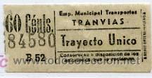 Collectables Transport Tickets: BILLETE DE TRANVIA DE MADRID
