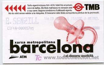 Collectables Transport Tickets: (133 # ) BILLETE DE TRANSPORTE DE BARCELONA // TMB // - SERIE DISE&Ntilde;O COTIDIANO