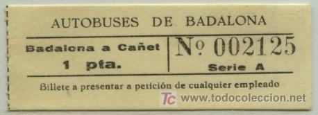 Sammeln von Fahrkarten: BILLETE DE BUS DE BADALONA (BARCELONA) // AUTOBUSES DE BADALONA // A&Ntilde;OS 30