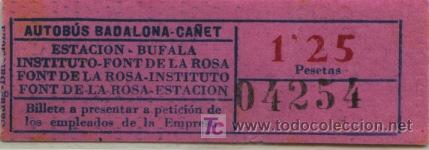 Sammeln von Fahrkarten: BILLETE DE BUS DE BADALONA (BARCELONA) // AUTOBUS BADALONA - CA&Ntilde;ET