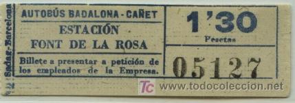 Sammeln von Fahrkarten: BILLETE DE BUS DE BADALONA (BARCELONA) // AUTOBUS BADALONA - CA&Ntilde;ET