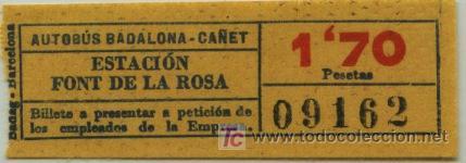 Collectionnisme Billets de transport: BILLETE DE BUS DE BADALONA (BARCELONA) // AUTOBUS BADALONA - CA&Ntilde;ET