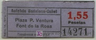 Collectionnisme Billets de transport: BILLETE DE BUS DE BADALONA (BARCELONA) // AUTOBUS BADALONA - CA&Ntilde;ET
